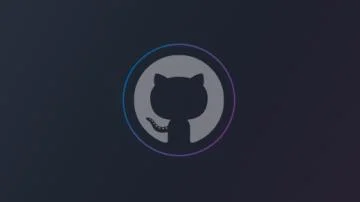 GitHub logo with navy background